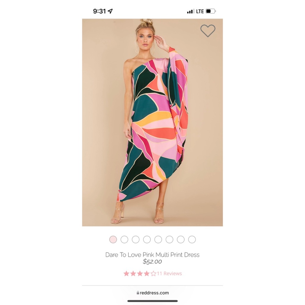 Dare to love pink multi print dress